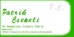 patrik csepeli business card